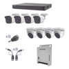 KIT TurboHD 1080p / DVR 8 Canales / 4 Cámaras Bala (exterior 2.8 mm) / 4 Cámaras Eyeball (exterior 2.8 mm) / Transceptores / Conectores / Fuente de Poder Profesional hasta 15 Vcc para Largas Distancias