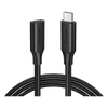 Cable USB-C Macho a USB-C Hembra | 1metro | USB-C 3.1 Gen 2 | Compatible con Thunderbolt 3 | TPE |  Transferencia de Datos 10 Gbps | Soporta hasta 100W para Carga Rápida |  Reversible.