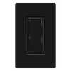 Botonera Sunnata híbrida negro, 2 botones, dimmer/interruptor con controlador de carga, requiere neutro, para RadioRA 3