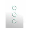 (ZWAVE) Interruptor On/Off panel táctil touch inalámbrico Zwave Plus 3 botones. Compatible con Hubitat HC8, Álula  M2M, otro