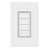 Botonera híbrida Sunnata de 3 botones con subir/bajar, dimmer y teclado integrados en un solo dispositivo, para RadioRA 3