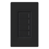 Botonera híbrida Sunnata con dimmer integrado, 4 botones, para RadioRA 3, color negro