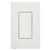 Inserto ciego estilo Designer para cubrir espacios sin usar en placas de pared Lutron Claro y Satin Colors, instalación a presión sin tornillos, color blanco brillante