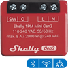 Mini Interruptor inteligente con Wi-Fi, medición de consumo, 1 canal 8A, compatible con asistentes de voz Alexa y GoogleHome