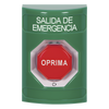 Botón de Salida de Emergencia , Texto en Español,  Acción Mantenida, Girar para Restablecer, LED de iluminación