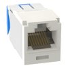 Conector Jack RJ45 Estilo TG, Mini-Com, Categoría 6A, Con Gel Resistente a la Corrosión, de 8 Posiciones y 8 Cables, Color Blanco Mate