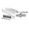 Kit para Control de Acceso Incluye Chapa Magnética de 600 Lbs / Montajes L y Z / Cierra puerta para 150 Kg / Certificación UL