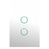(ZWAVE) Interruptor On/Off panel táctil touch inalámbrico Zwave Plus 2 botones. No requiere cable neutro, Compatible con Hubitat HC8, Álula  M2M, otros