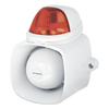 Sirena / Luz Estroboscópica Autónoma / Color Rojo  4 en 1 / IP65 / Uso Interior y Exterior / 12 Vcd / Múltiples Tipos de Notificación / Estroboscópica, de Sirena o de Audio /
