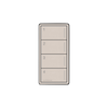 Botonera Sunnata de 4 botones para caja de pared, retroiluminada y grabable, RadioRA 3, color Taupe