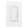 Atenuador de pared Maestro de 600 W para bajo voltaje electrónico (ELV), incandescente y halógeno, 120 V, unipolar o multilocación con accesorios MA-R, color blanco