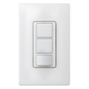 Apagador Maestro con sensor de ocupación/vacancia PIR, doble circuito para luz y ventilador, 120-277 V