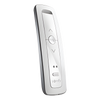 Control remoto 2 canales para motores de persiana Somfy con señal inalámbrica, instrucciones: sube, baja y detener, con posición favorita programada.