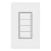 Botonera de pared Sunnata con 4 botones de escena, retroiluminada, blanco, para RadioRA 3
