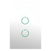 (ZWAVE) Interruptor On/Off panel táctil touch inalámbrico Zwave Plus 2 botones. Compatible con Hubitat HC8, Álula  M2M, otro