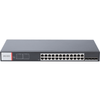 Switch Gigabit PoE+ / Administrable / 24 Puertos 1000 Mbps PoE+ / 4 Puertos SFP / Configuración en la Nube Hik-PartnerPro / Modo Extendido hasta 300 Metros / 370 W