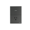 Placa con Interruptor Sencillo y 1 Toma Corriente 10 -15 A 127 V 60 Hz.