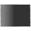 Tapa Ciega para Rack de 19 Pulgadas, 2 UR, Acero Negro