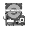 Casete MP, Cinta Continua, Pol., 1 W x 30 L, Blanco/Negro