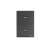 Placa con2 Interruptores Escalera 10 A 127 V 60 Hz.