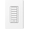 RadioRA 2 Wall Keypad / Light and Shade Control / Backlit Buttons / RF and IR Compatible / Flexible Configuration / Wall-Mount / Elegant Design
