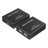Kit EXTENSOR USB 2.0 de 4 Puertos para Distancias de Hasta  150 m | Soporta USB 2.0, USB 1.1 y USB 1.0 | UTP Cat 5e/6/6a/7 | Soporta Switch Gigabit | Ideal para Cámaras WEB, Impresoras, Escáner, Memorias, Mouse, etc.
