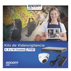 KIT TurboHD 1080p / DVR 4 Canales / 4 Cámaras Eyeball (exterior 2.8 mm) / Transceptores / Conectores / Fuente de Poder Profesional