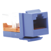 Conector Jack Estilo Leadframe, Tipo Keystone, Categoría 5e, de 8 Posiciones y 8 Cables, Color Azul