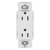 Tomacorriente dúplex 15 A 125 V de la línea Claro y Satin Colors en color Snow, para caja de pared estándar, placa se vende por separado