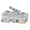 Plug RJ45 Cat5e, Para Cable UTP Calibre 22 a 26 AWG, Chapado en Oro de 50 Micras