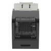 Conector Jack RJ45 Estilo TG con Ventana, Mini-Com, Categoría 6, de 8 Posiciones y 8 Cables, Color Negro
