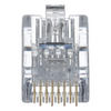 Plug RJ45 Cat5e, Para Cable UTP de Calibres 24-26 AWG, Chapado en Oro de 50 Micras, Paquete de 100 Piezas