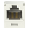 Conector Jack RJ45 Estilo TG, Mini-Com, Categoría 6A, Con Gel Resistente a la Corrosión, de 8 Posiciones y 8 Cables, Color Blanco Mate