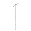 Poste Seccionado de 3 Metros / Especializado para la Instalación de Videovigilancia / Incluye Base de Cimentación y Brazo para Cámara PTZ / Color Negro