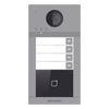 Videoportero IP 2 Megapixel / Llamada y Apertura Remota desde App Hik-Connect (Requiere monitor )/ PoE / Exterior IP65 + Antivandalico IK08 / 4 Departamento / Apertura con Tarjeta / Soporta 2 Puertas y hasta 6 Monitores