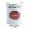 Botón de Evacuación, Cubierta de Policarbonato Súper Resistente de Superficie con Espaciador, Restablecimiento con Llave, Con Bocina de Advertencia