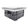 Caja de Piso para Cuatro Módulos Universales (Socket M4), para Alimentación Eléctrica y Redes de Datos (11000-43401) No Incluye Faceplates