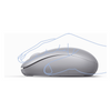 Mouse Inalámbrico 2.4G 800/1200/1600/2400 DPI | Función de 3 botones | Alcance 10m | Silencioso |  Ergonómico | Anti-caída y Anti-interferencias | Batería Alcalina AA incluida  | Color Grey.