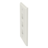 Placa de Pared Vertical, Salida Para 3 Puertos Keystone, Color Blanco Mate