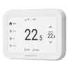 Termostato inteligente con pantalla táctil de 5 pulgadas, control de calidad de aire (IAQ), hasta 4H/2C bomba de calor, Wi-Fi, Bluetooth y Matter, color blanco