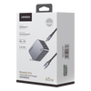 Cargador de 65W serie Nexode Pro | 3 Puertos de Carga Rápida | 2 USB-C | 1 USB-A | Tecnología GaNInfinity | PD3.1 de 65W / QC4.0 | Tecnología de Protección Térmica | Optimiza la Carga | Caja de Aluminio | Incluye Cable U