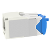 Conector Jack RJ45 Estilo TG, Mini-Com, Categoría 6A, Con Gel Resistente a la Corrosión, de 8 Posiciones y 8 Cables, Color Blanco Mate