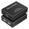 Kit EXTENSOR USB 2.0 de 4 Puertos para Distancias de Hasta  150 m | Soporta USB 2.0, USB 1.1 y USB 1.0 | UTP Cat 5e/6/6a/7 | Soporta Switch Gigabit | Ideal para Cámaras WEB, Impresoras, Escáner, Memorias, Mouse, etc.