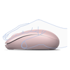 Mouse Inalámbrico 2.4G 800/1200/1600/2400 DPI | Función de 3 botones | Alcance 10m | Silencioso |  Ergonómico | Anti-caída y Anti-interferencias | Batería Alcalina AA incluida  | Color Dusty Pink.