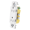 Tomacorriente dúplex 15 A 125 V de la línea Claro y Satin Colors en color Snow, para caja de pared estándar, placa se vende por separado