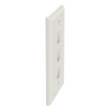 Placa de Pared Vertical, Salida Para 3 Puertos Keystone, Color Blanco Mate