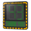 Display LED para Control de Velocidad Exterior / Distancia Visible de 100 m / LED de Alta Luminosidad y Bajo Consumo / Visualización de Velocidad con Código de Colores / IP66 / Conectividad Wi-Fi y Ethernet / Compatible con TCP/IP, HTTP, DHC