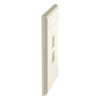 Placa de Pared Vertical, Salida Para 2 Puertos Keystone, Con Espacios Para Etiquetas, Color Marfil