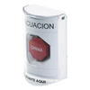 Botón de Evacuación, Cubierta de Policarbonato Súper Resistente de Superficie con Espaciador, Restablecimiento con Llave, Con Bocina de Advertencia