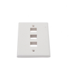 Placa de Pared de 3 Puertos, Keystone, Color Blanco